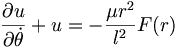 \frac{\partial u}{\partial \dot{\theta}} + u = -\frac{\mu r^2}{l^2}F(r)